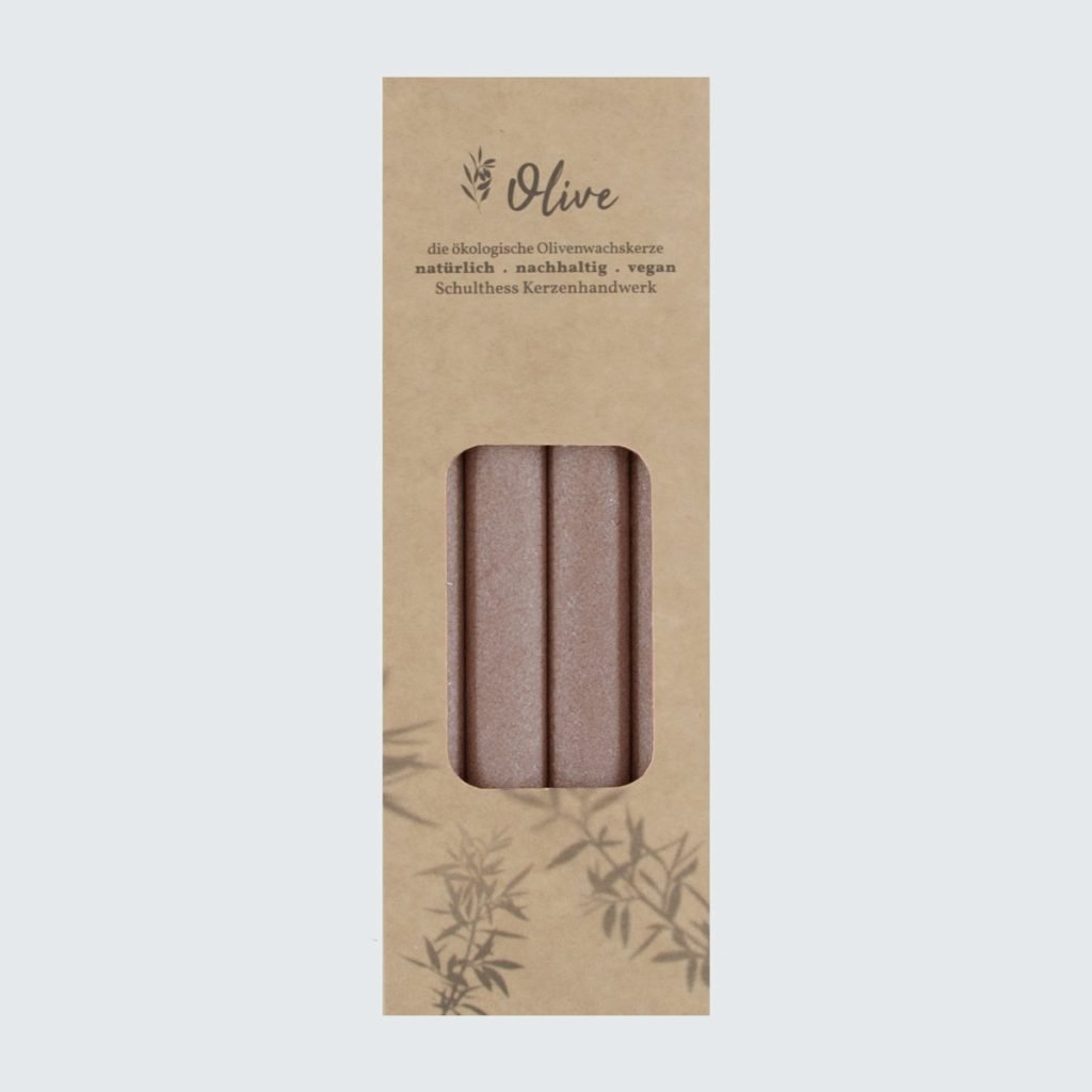 Olivenstabkerze - Rose 211