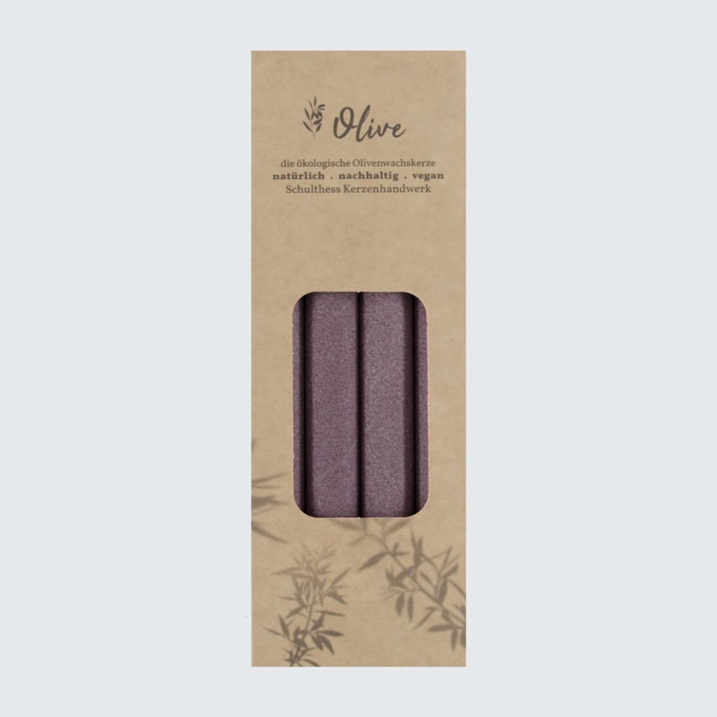 Olivenstabkerzen - Rose noir 252