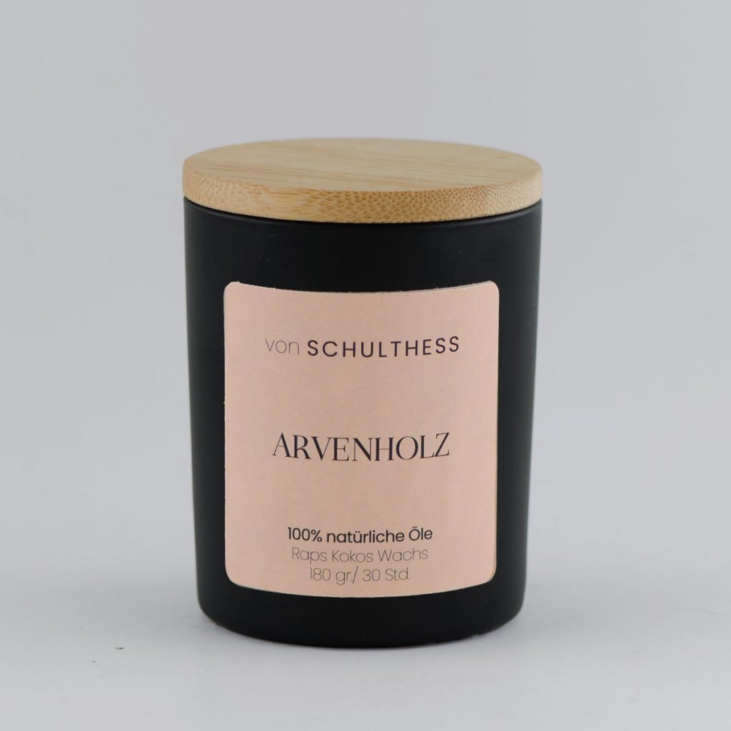 Arvenholz - Schwarzglas klein