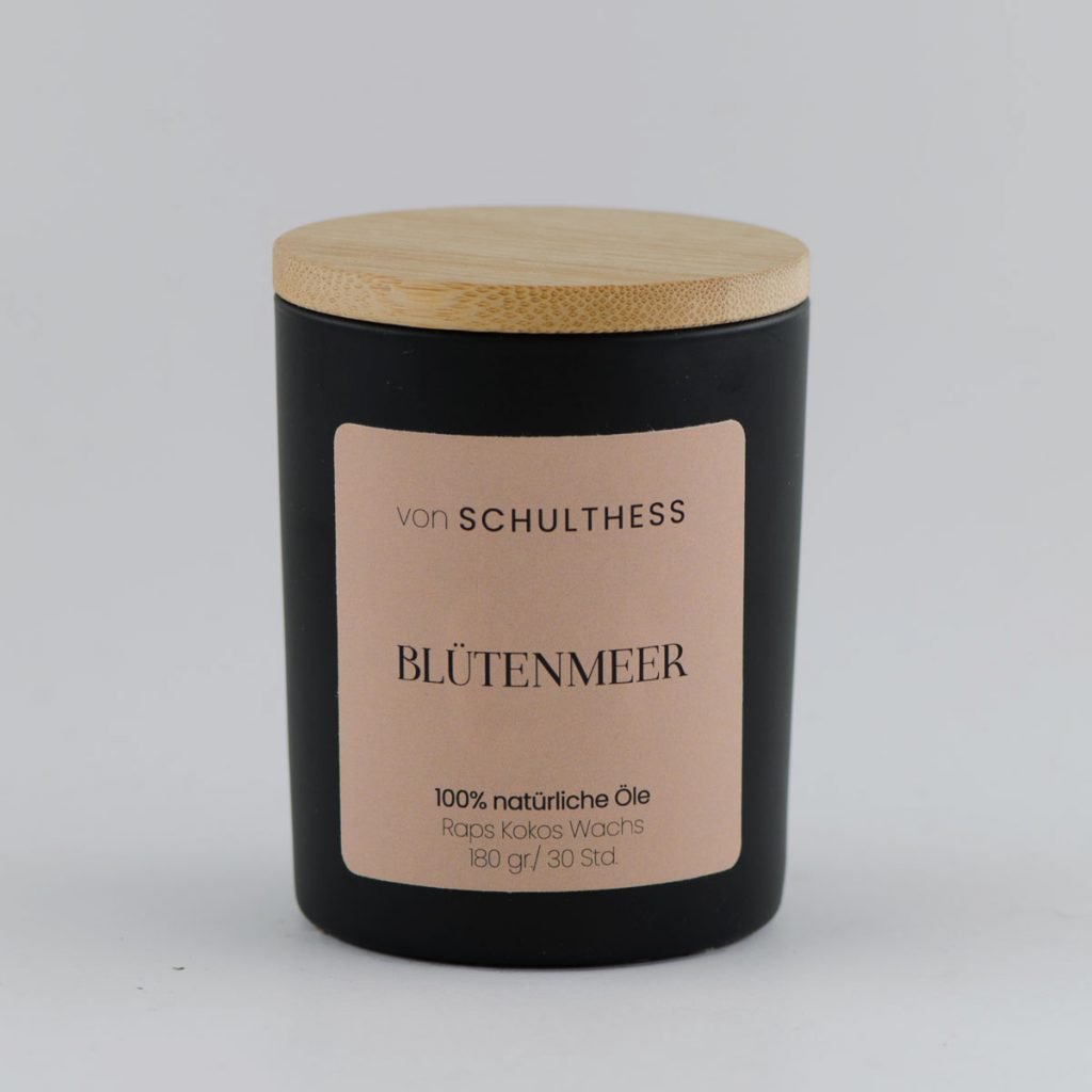 Blütenmeer - Schwarzglas klein