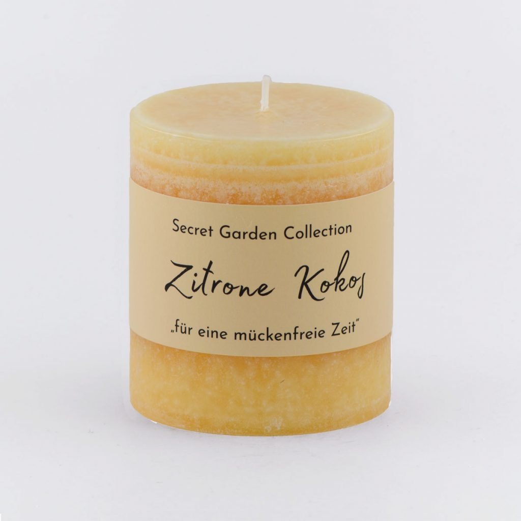 Duftkerze Secret Garden - Zitrone Kokos