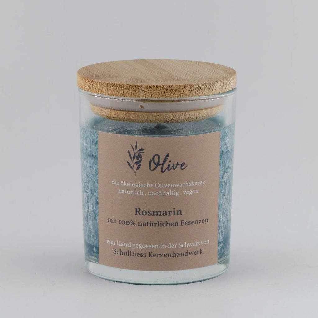 Klarglas mit Olivenwachs - Rosmarin
