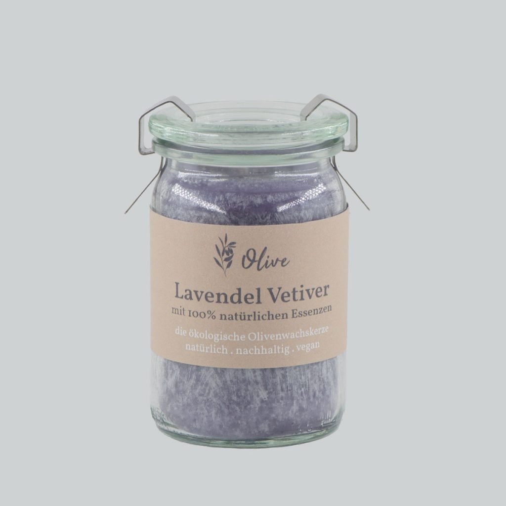 Mini Weckglas mit Olivenwachs - Lavender Vetiver