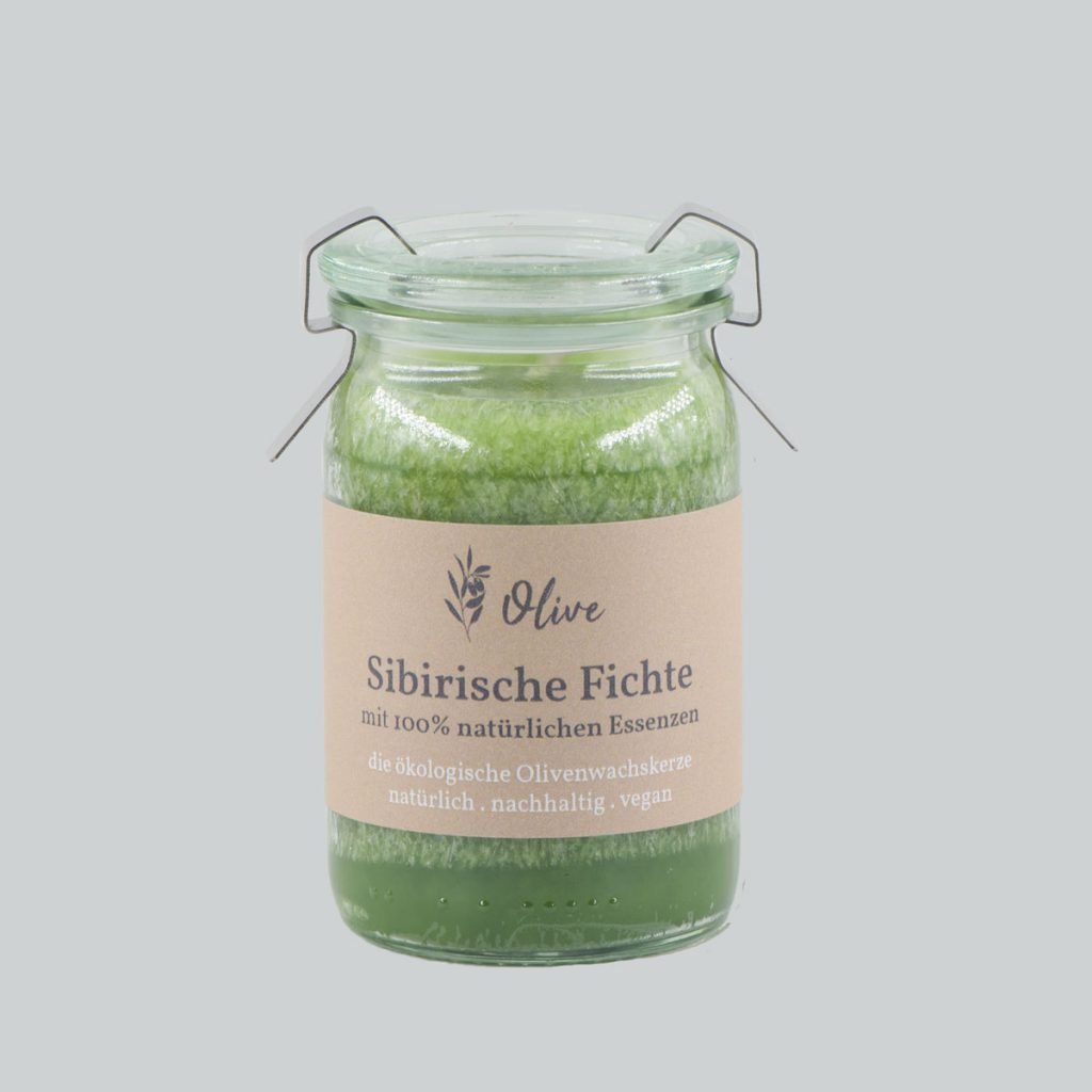 Mini Weckglas mit Olivenwachs - Sibirische Fichte