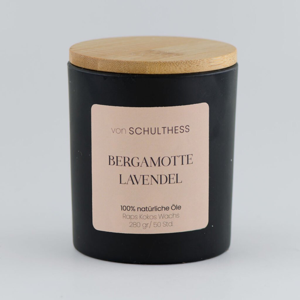 Bergamotte Lavendel Schwarzglas gross