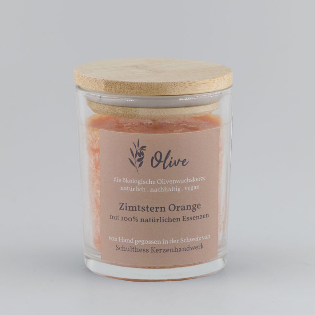 Orange Zimstern - Klarglas