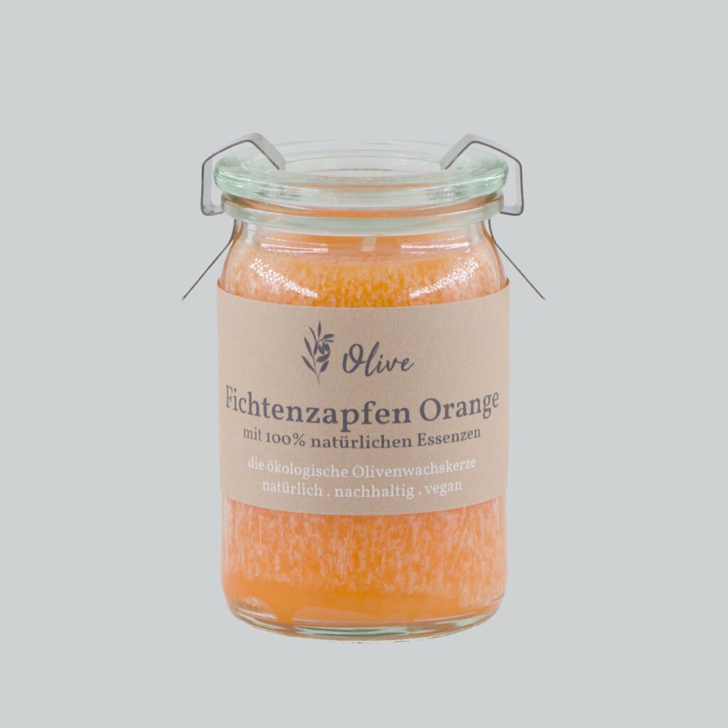 Fichtenzapfen Orange - Mini Weckglas