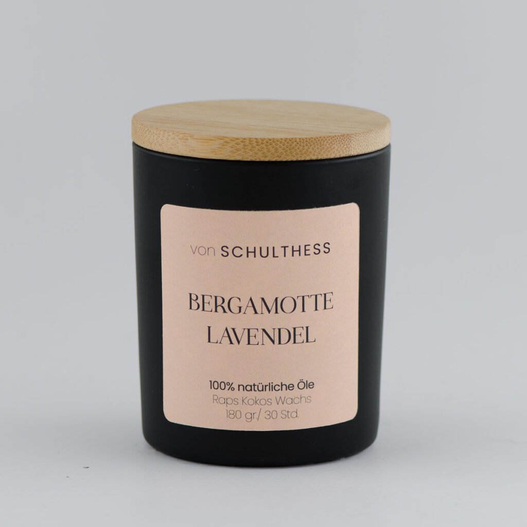 Lavendel Bergamotte Schwarzglas klein