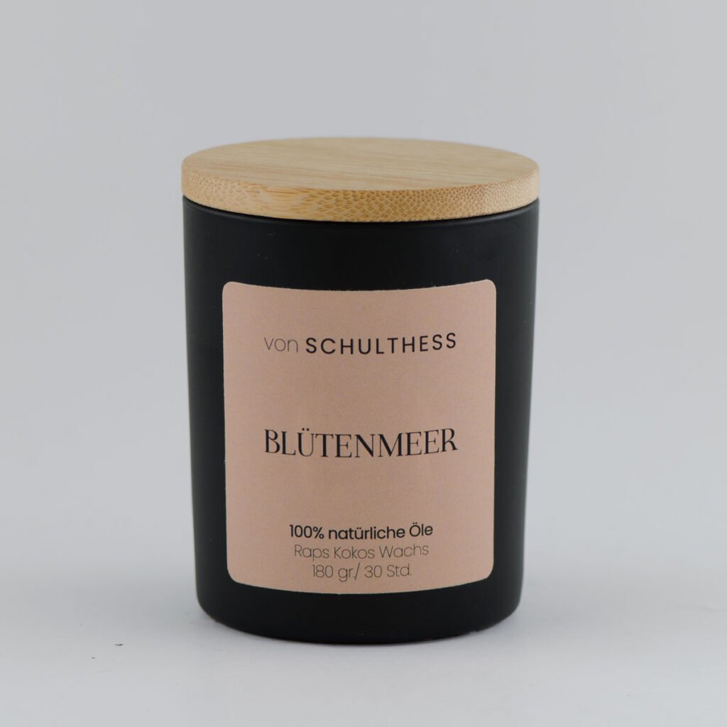 Blütenmeer Schwarzglas klein